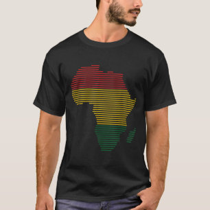 Africa Map Black History Maand BLM Melanin Pride P T-shirt
