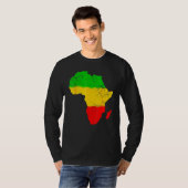 Africa Map Black History Month Afro African Pride T-shirt (Voorkant volledig)