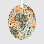 Africa Map Decorative Tribal Elements Pattern (devant)