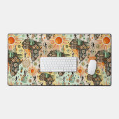 Africa Map Decorative Tribal Elements Pattern (Clavier et souris)
