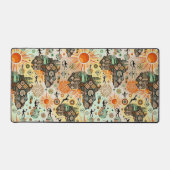 Africa Map Decorative Tribal Elements Pattern (Recto)