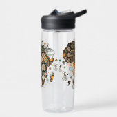 Africa Map Decorative Tribal Elements Pattern Waterfles (Links)