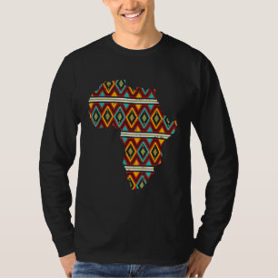 Africa Map Ethnic Dashiki Kente Cool African Ameri T-shirt