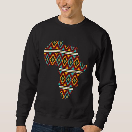 Africa Map Ethnic Dashiki Kente Cool African Ameri Trui (Voorkant)