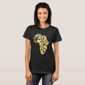Africa Map Golden T-shirt (Voorkant volledig)