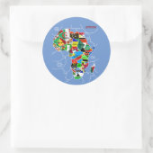 Africa Map Ronde Sticker (Tas)