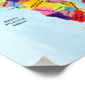 Africa Map waterverf artwork Poster (Hoek)