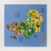 Africa Map with Flags jigsaw puzzle (Horizontal)