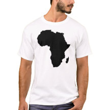 Africa Outline Cotton Mannen Travel T-Shirt