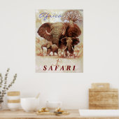 Africa Safari- Ele study Poster (Keuken)