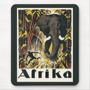  Africa Travel Poster, Afrikaanse olifant Muismat
