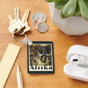  Africa Travel Poster, Afrikaanse olifant Sleutelhanger