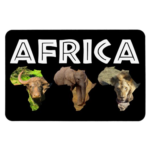Africa Wildlife Continent Trio Magneet (Horizontaal)
