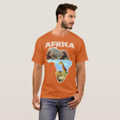 Africa Wildlife Map Trio T-shirt (Voorkant volledig)