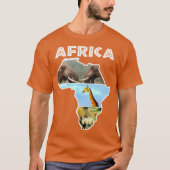 Africa Wildlife Map Trio T-shirt (Voorkant)