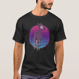 Africa Zoo Animal Okapi 90s Vaporwave Okapi T-shirt