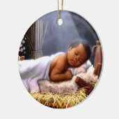 Africain-Américain Bébé Jésus ornements de Noël (Gauche)
