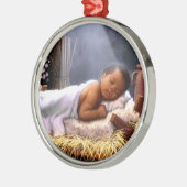 Africain-Américain Bébé Jésus ornements de Noël (Gauche)