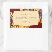 Africain Ankara Kitenge Gold Floral Étiquette cade (Sac)