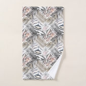 Africain, combo, peau, tigre, Jaguar, tacheté (Serviette à main)