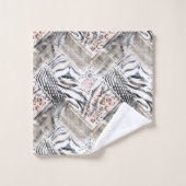 Africain, combo, peau, tigre, Jaguar, tacheté (Gant de toilette)