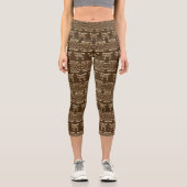 Africain ethnique Adinkra motif capri leggings (Recto)