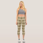 Africain ethnique Adinkra motif capri leggings (Recto)