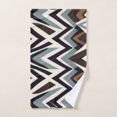 Africain Marocco Triangle Motif Brown géométrique (Serviette à main)