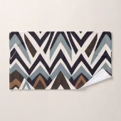 Africain Marocco Triangle Motif Brown géométrique (Serviette à main)