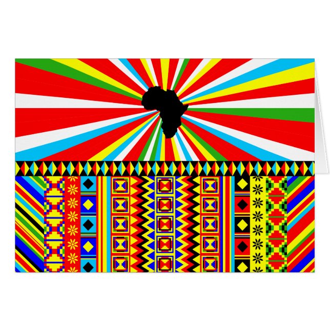 Africain Print Kente Motif Tribal (Devant horizontal)