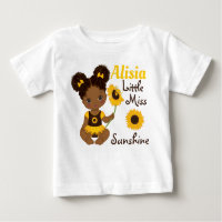 Africaine Américaine Baby Girl avec T-shirt tourne