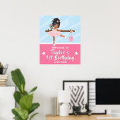 Africaine américaine fille Ballerina Affiche de bi (Bureau à domicile)