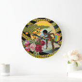 Africaine Chaîne d'or Horloge Florale (Maison)