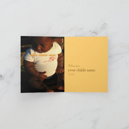 African Adoption Gift of You gedicht - ! Kaart (Binnen)