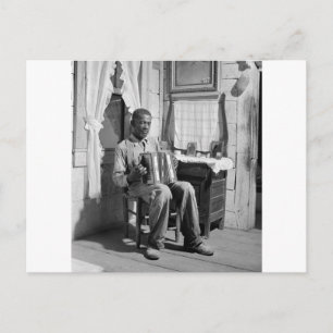 African American Accordion Player, 1941 Briefkaart
