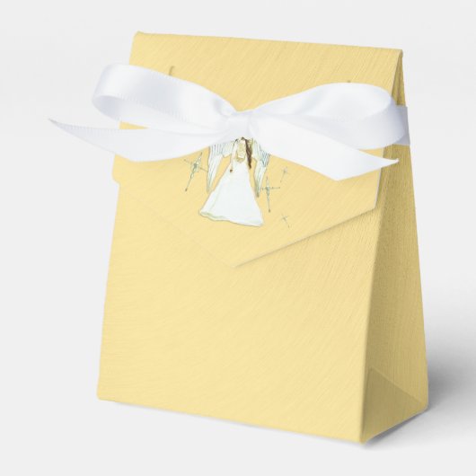 African American Angel Favor Box Bedankdoosjes (Voorkant Zijde)