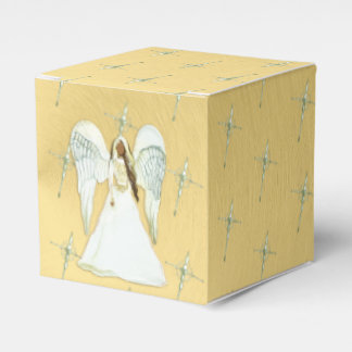 African American Angel Favor Box Bedankdoosjes