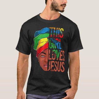 African American Apparel Girl houdt van Jesus Chri T-shirt