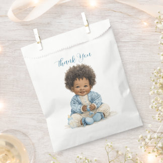 African American Baby Boy Favor Bag Bedankzakje