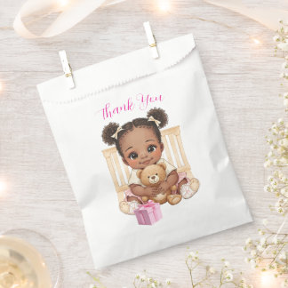 African American Baby Girl Thank You Favor Bag Bedankzakje