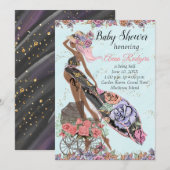 African American Baby shower Invitation Kaart (Voorkant / Achterkant)