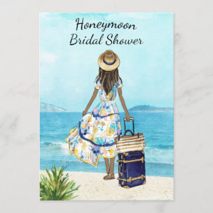 African American Beach Bridal Shower Uitnodiging