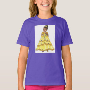 African American Beauty Princess ringer tshirt