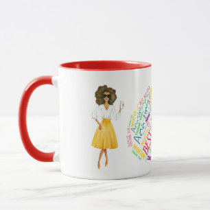 African American Boss'Day Coffee Mug Word Art