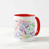 African American Boss'Day Coffee Mug Word Art (Devant droit)