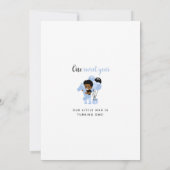 African American Boy 1st Birthday Invitation (Dos)