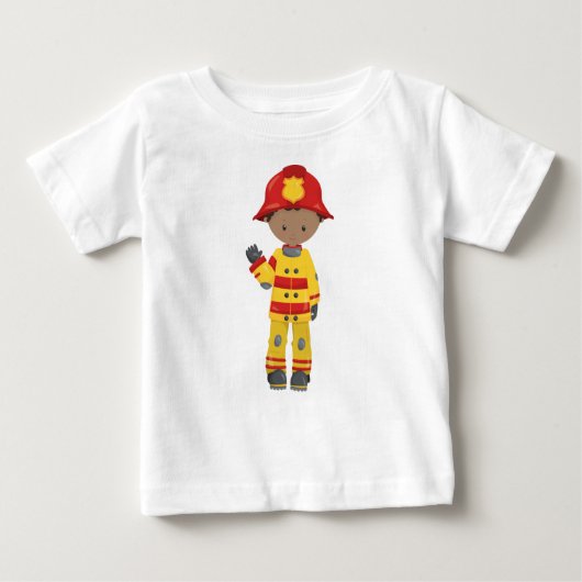 African American Boy, Fireman, brandweerman, brand (Voorkant)