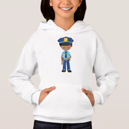 African American Boy, Policeman, Police Officer (Devant)