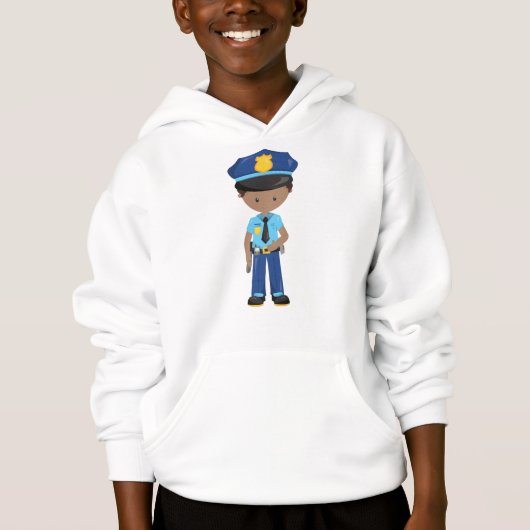 African American Boy, Policeman, Police Officer (Devant)