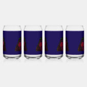 African American Cartoon Character Blikvorm Glas (Links)